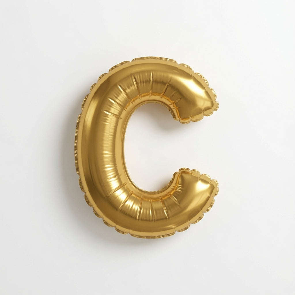 Gold Foil Letter C