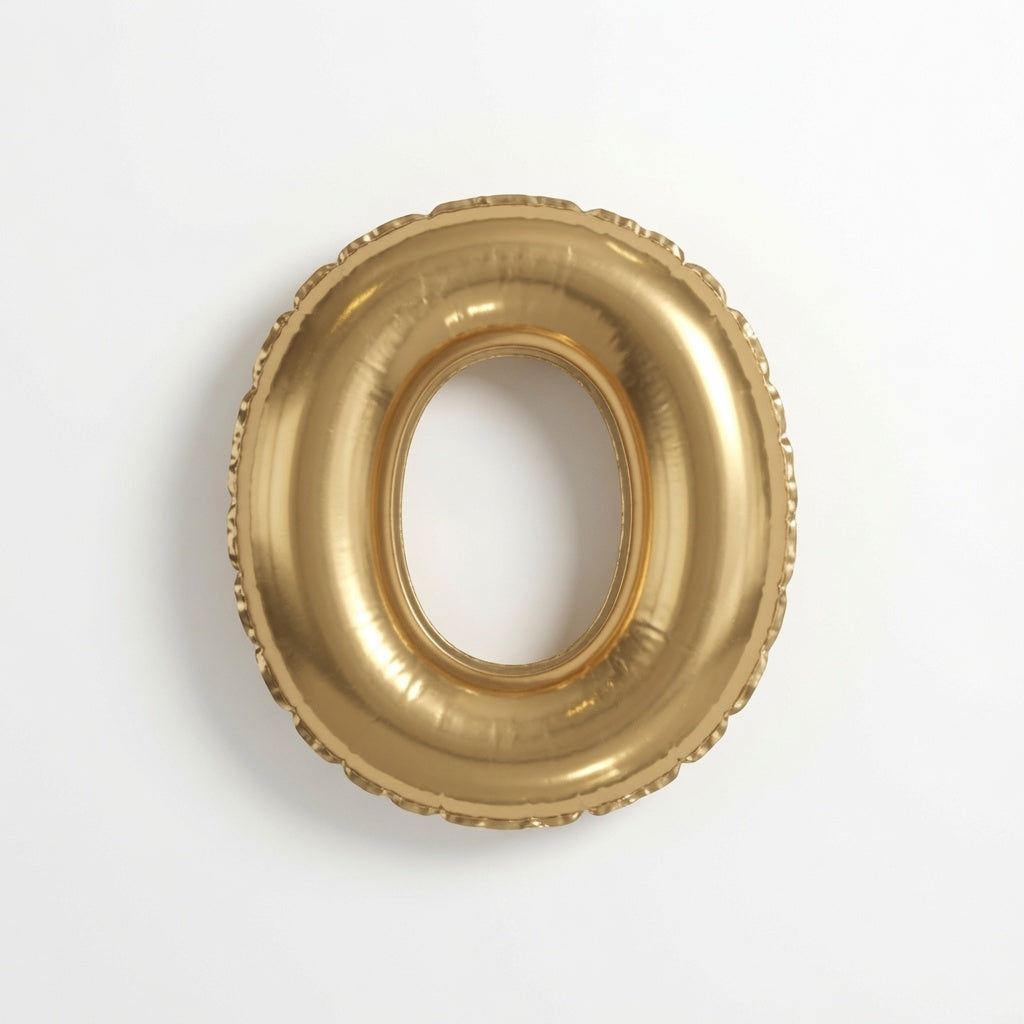 Gold Foil Letter O