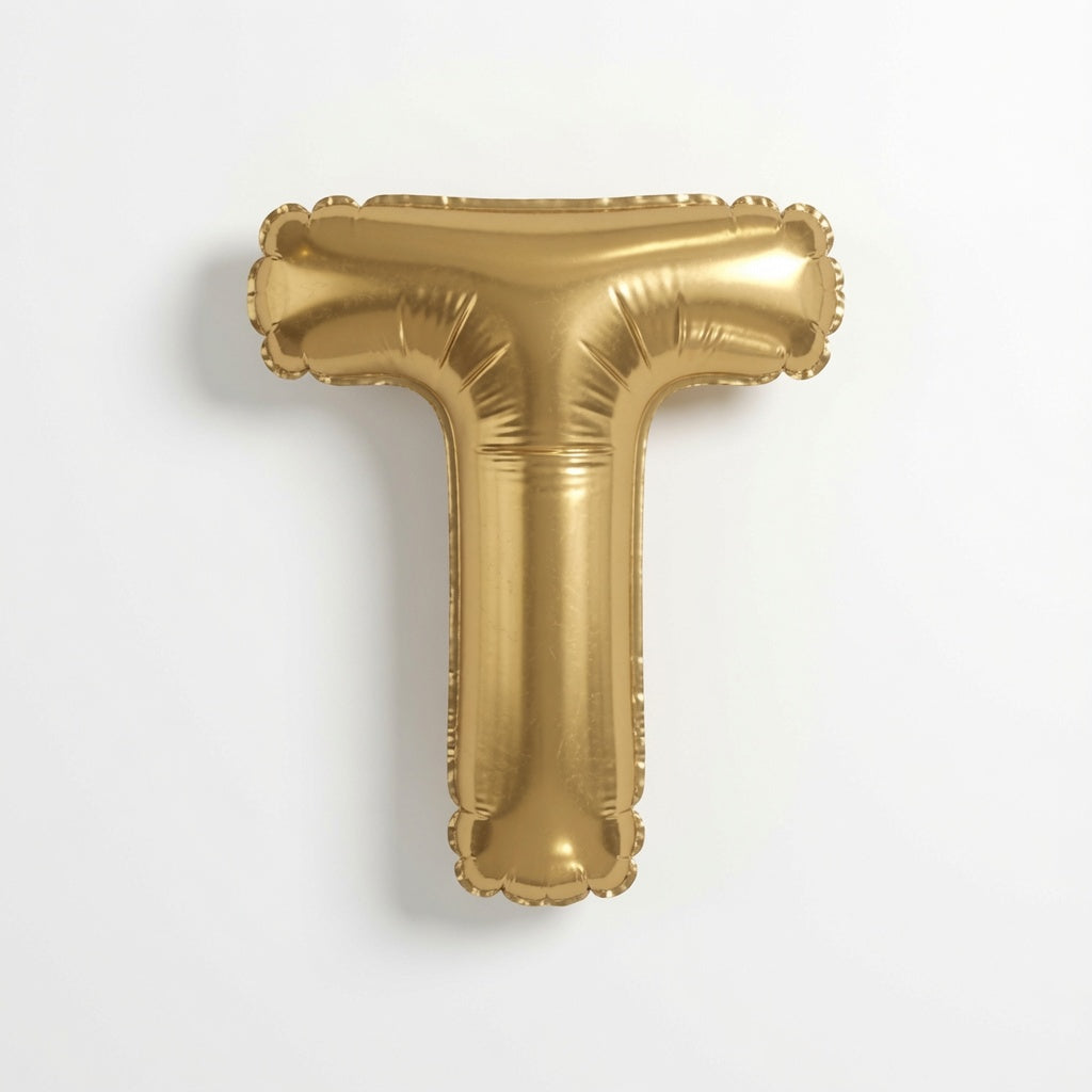 Gold Foil Letter T