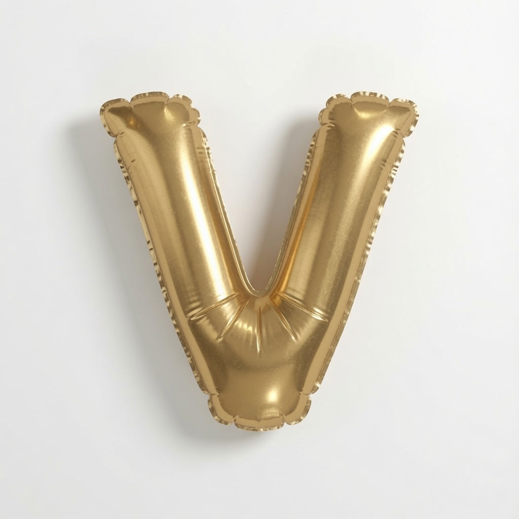 Gold Letter V