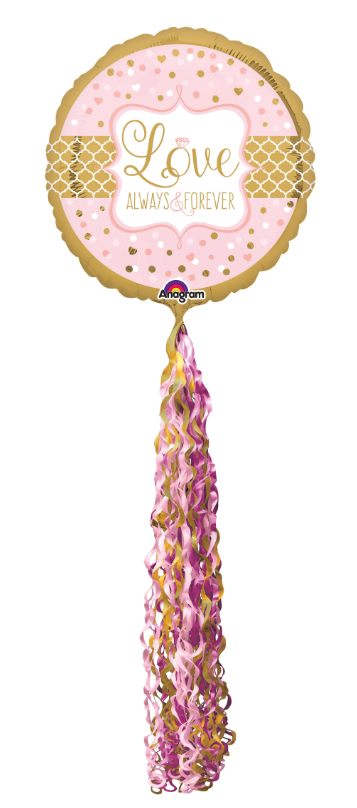 70" Sparkling Wedding Pom Pom AirWalker® Balloon – Helium-Filled Walking Wedding Decoration