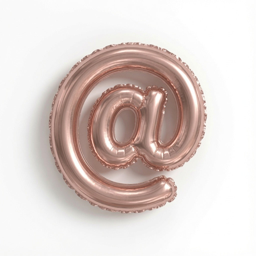 MINI ROSE GLD BLLN AT SYMBOL