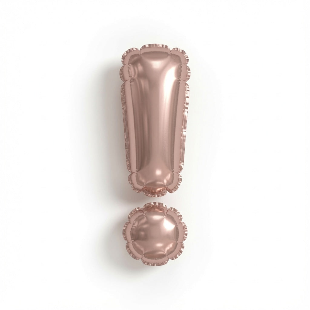 MINI ROSE GLD BLLN EXCLAMATION