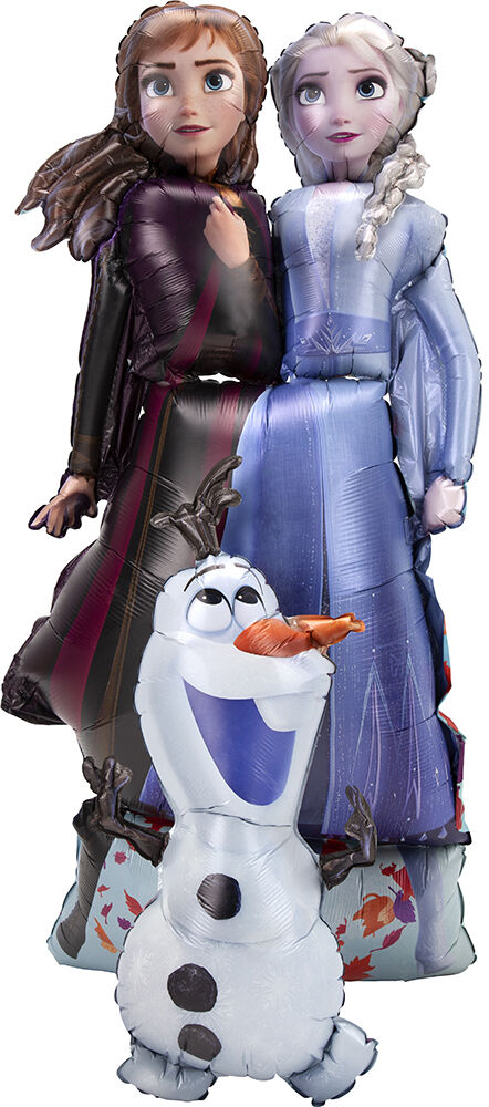 58" Frozen 2 Elsa Anna Olaf AirWalker® Balloon – Giant Helium-Filled Walking Disney Decoration