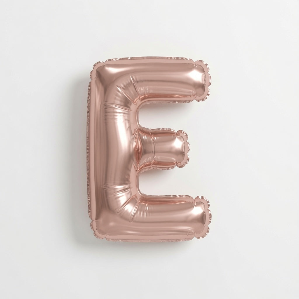 Rose Gld letter E