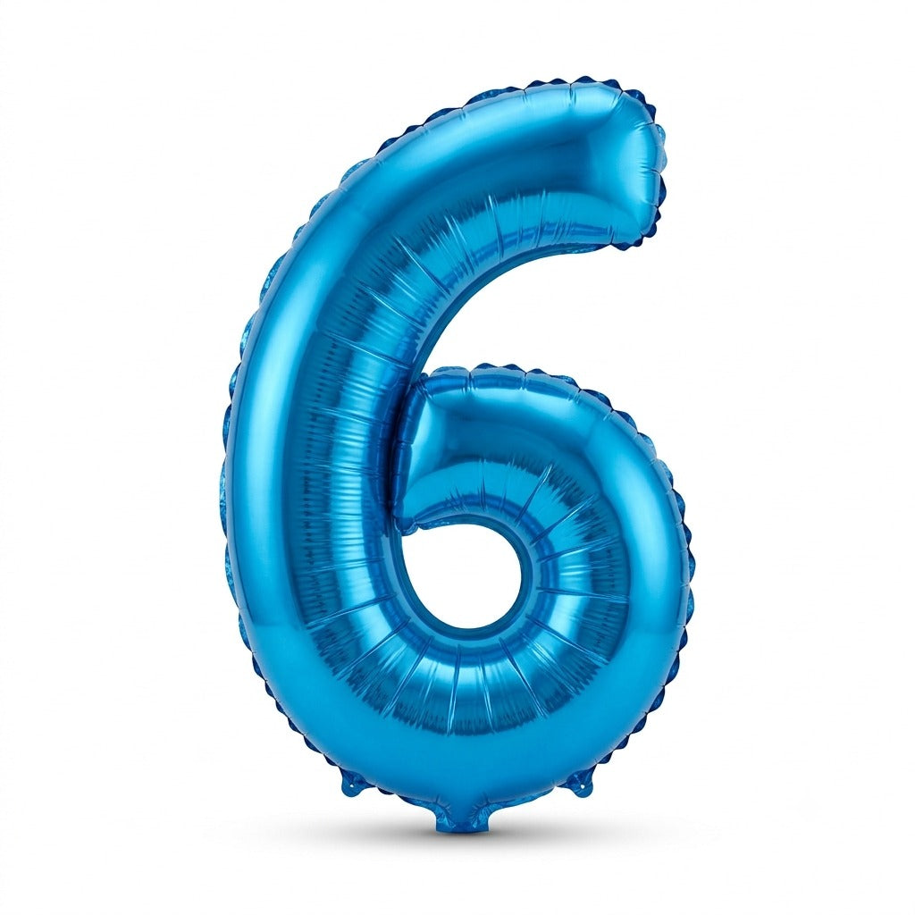 34in Blue Number 6