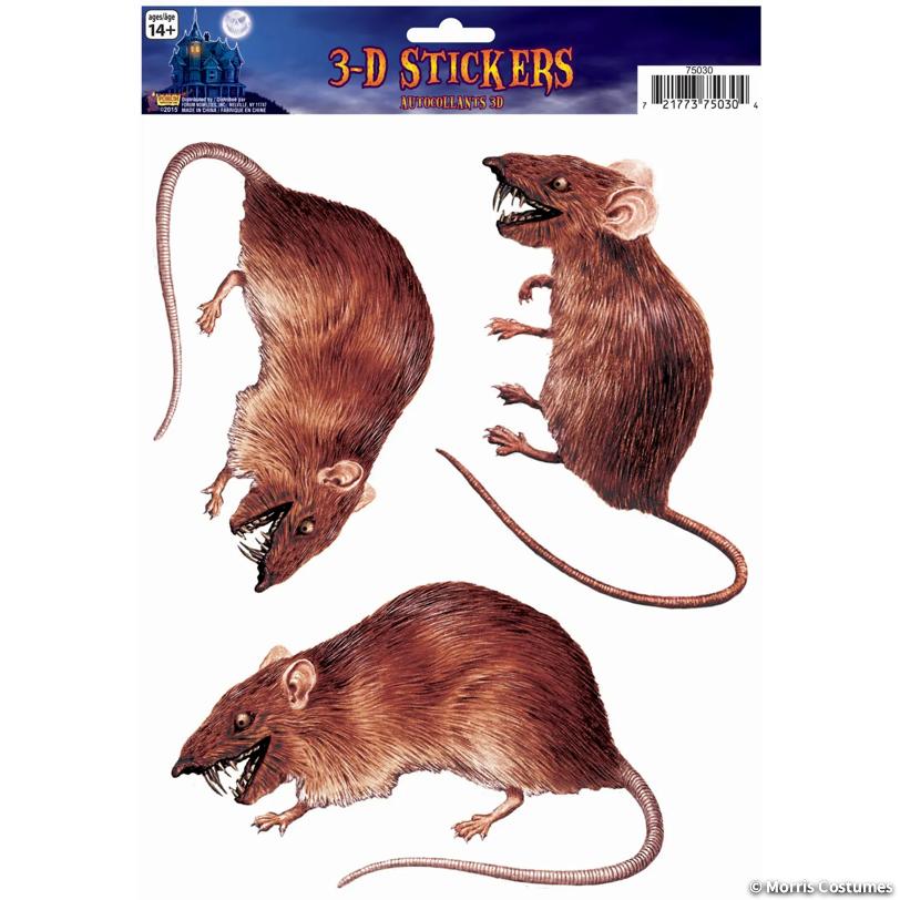 Rat Stickers 3D