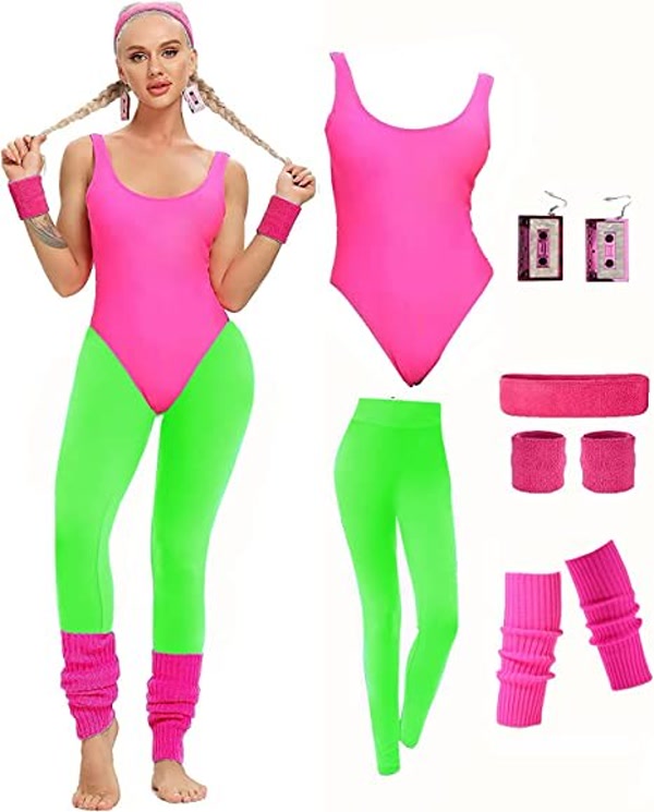 80s Neon Workout Costume Kit
