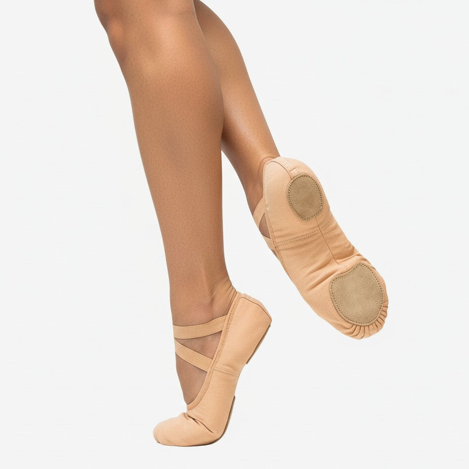 So Danca Bliss Canvas Slippers - SD16L Light Pink, Sand & Suntan
