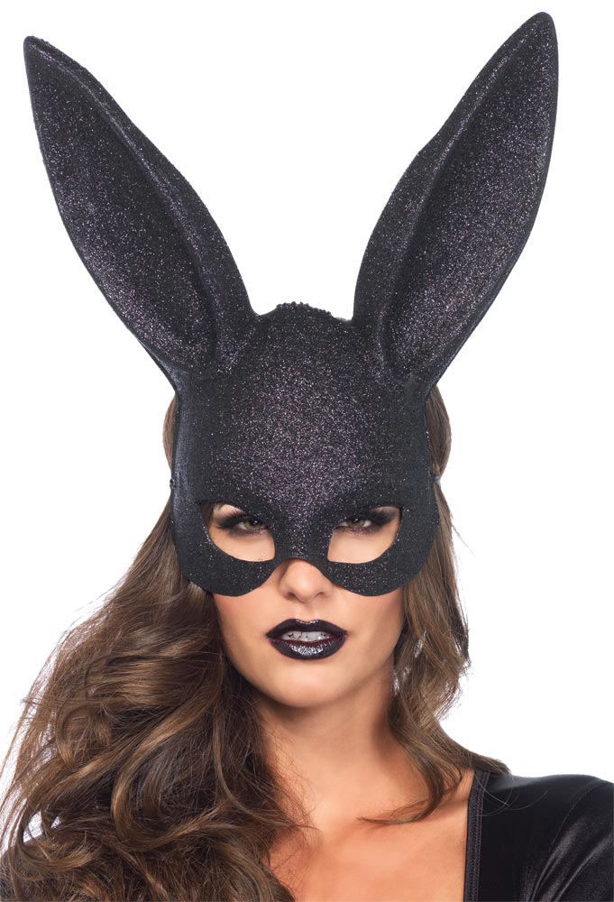 UA3760BK Rabbit Glitter Mask Black