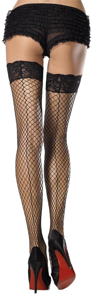 Thigh High Fishnet W/B