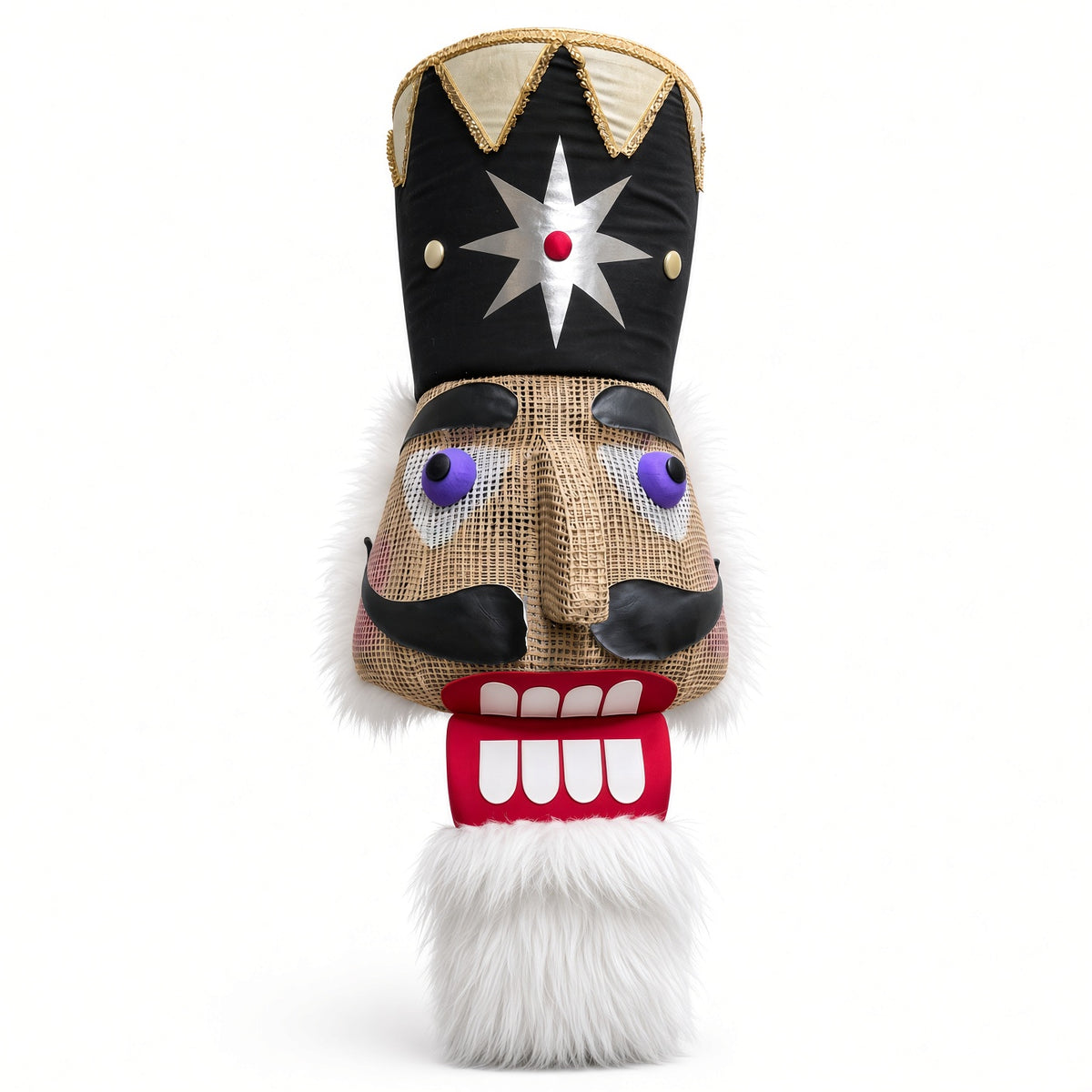 Veraform Nutcracker character head, handmade by Morris Costume in Charlotte