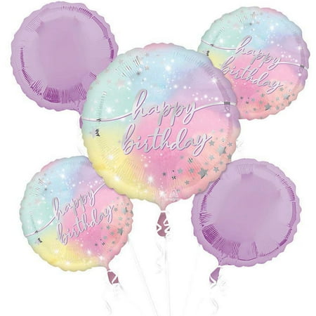 Luminous Birthday Balloon Bouquet - 5 Pieces