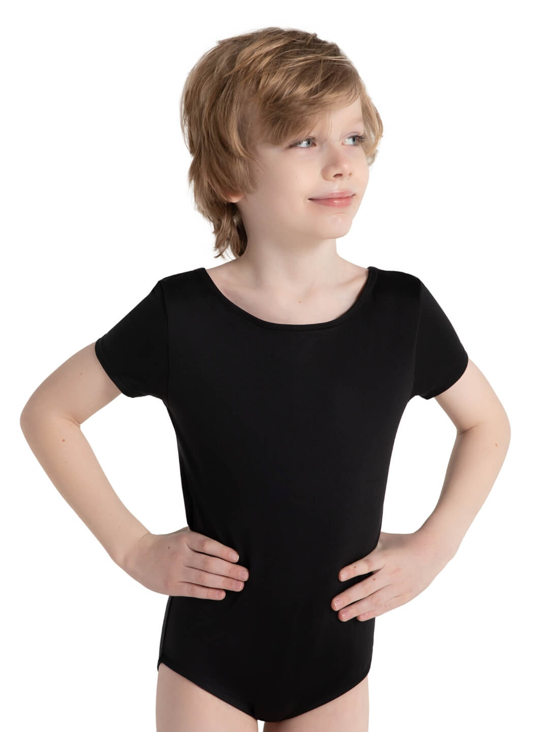 Men's Short Sleeve Leotard - Black
