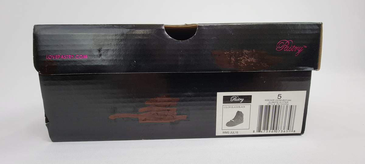 Glam Pie Glitter Sneakers - Black