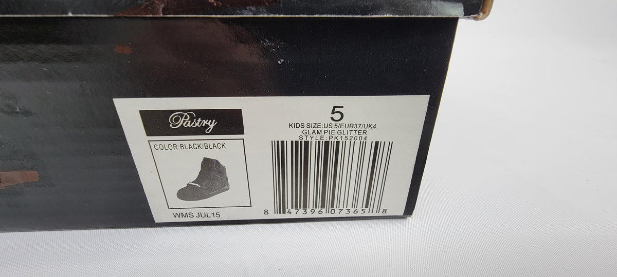 Glam Pie Glitter Sneakers - Black