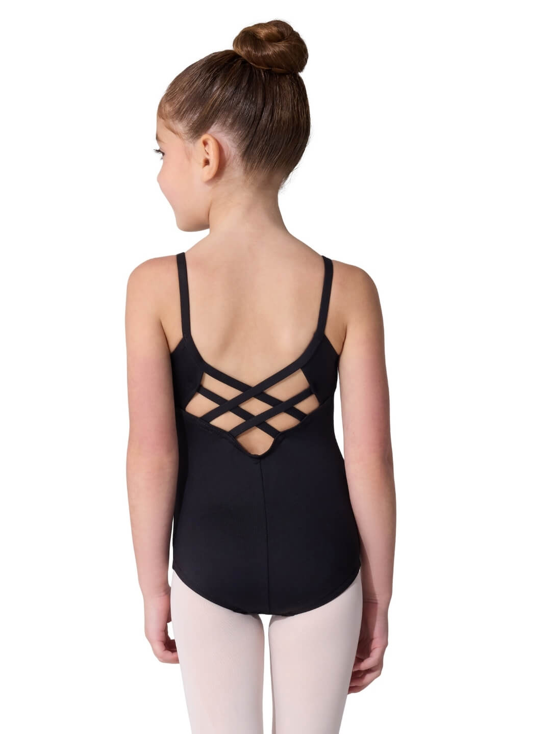 Strappy Back Camisole Leotard - Black