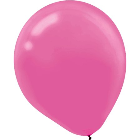 12" Bright Pink Latex Balloons - Bright Pink, 15 pieces 