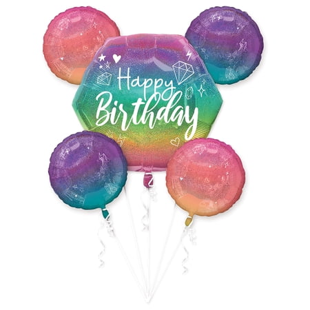 Sparkle Birthday Balloon Bouquet - 5 Pieces