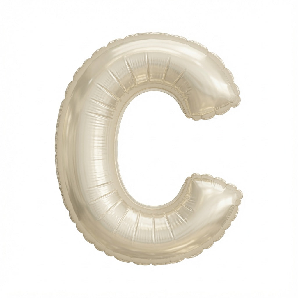 195 WHT/GLD SS BLLN LTR C
