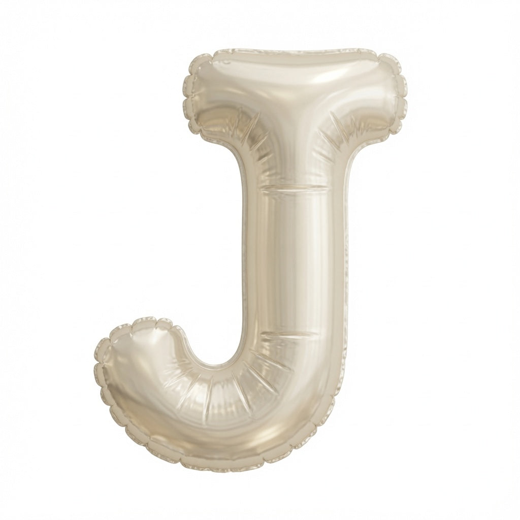 Wht/Gld Letter J