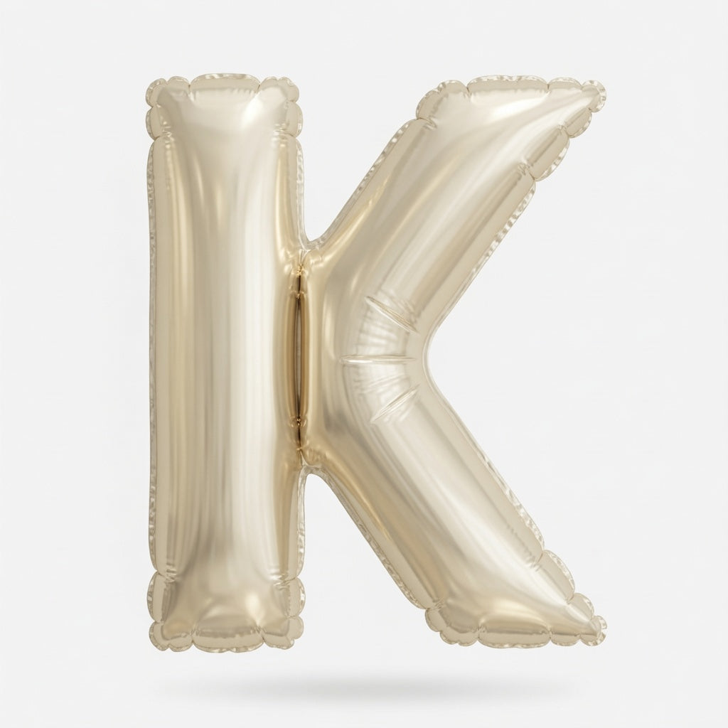 Wht/Gld Letter K