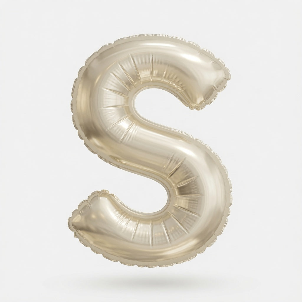MINI WHT/GLD LTR S
