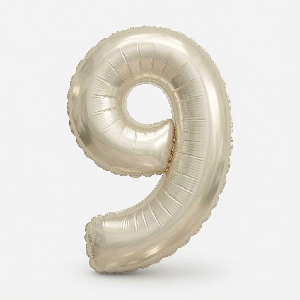 Wht/Gld Number 9