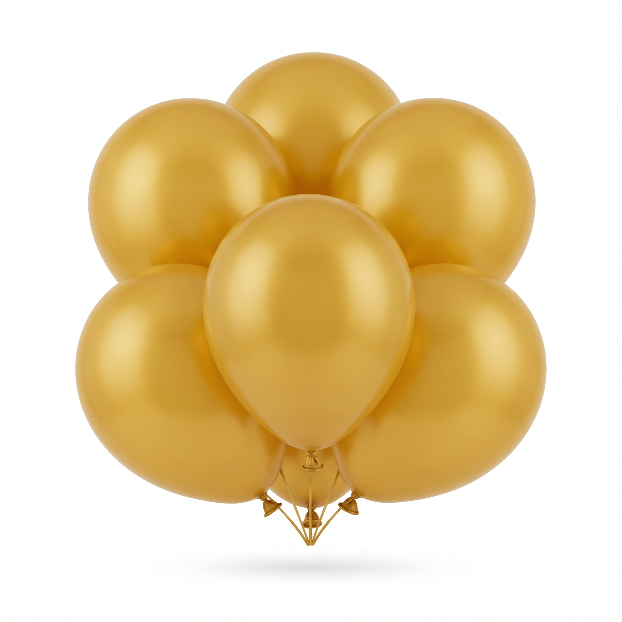 6 Count 11 Inch Gold Satin Latex Balloons