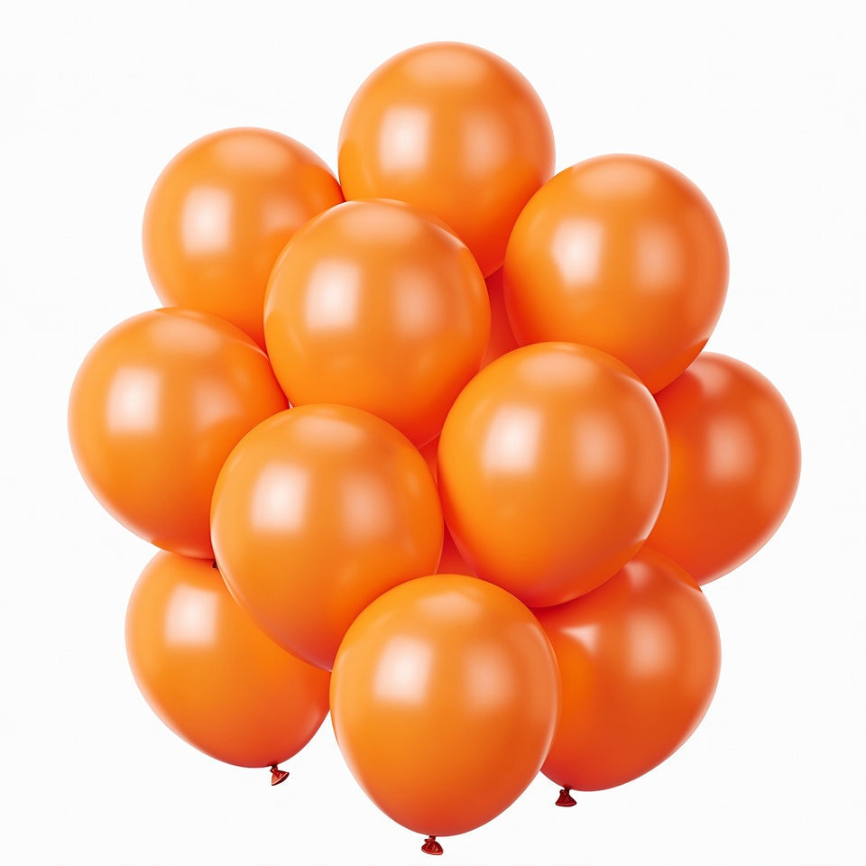 15 Count 12 Inch Orange Pearl Latex Balloons